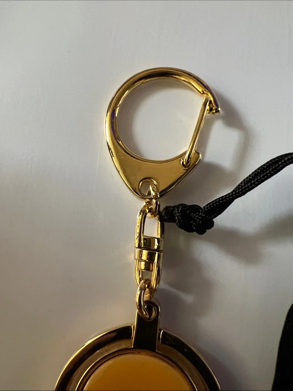 Gold Keychain with Amber Token - Men Accessories Key & Card Holder